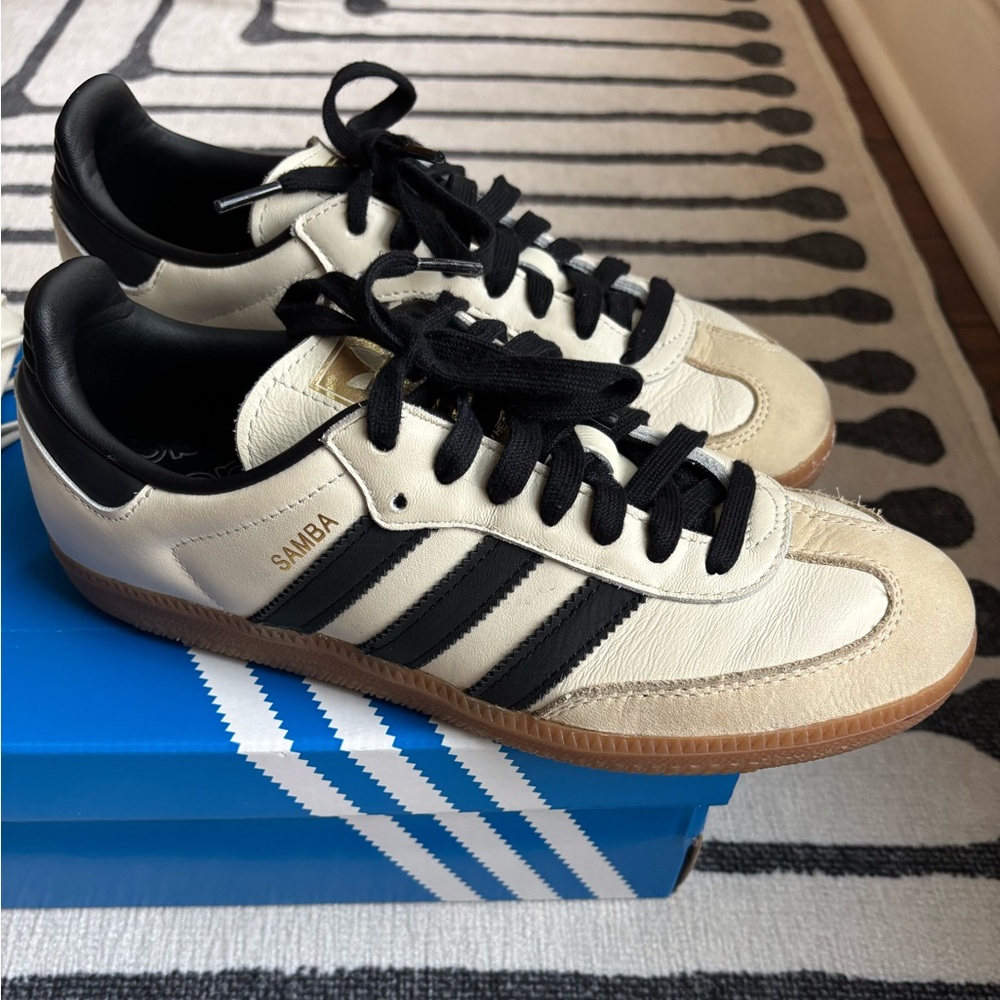 Adidas Samba OG Sneakers Women’s Size 8 - Cream/Black/Sandstorm
